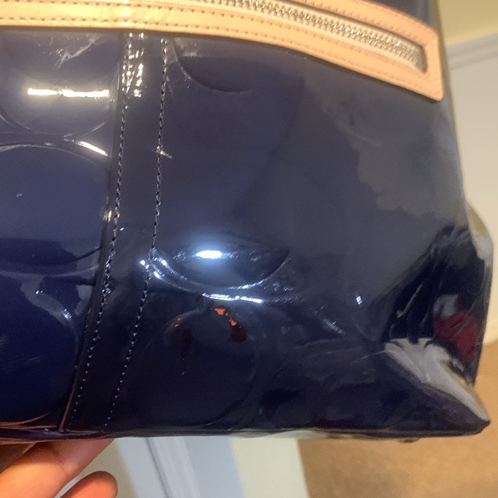 Coach Navy and Tan Shoulder Bag - Picture 10 of 11